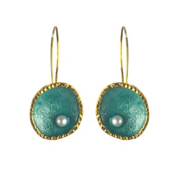 Επιχρυσωμένα 925 σκουλαρίκια με μαργαριτάρι