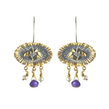 Ασημένια 925 σκουλαρίκια μέλισσες