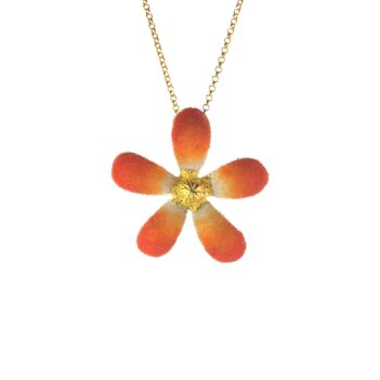 Επιχρυσωμένο 925 μενταγιόν λουλούδι