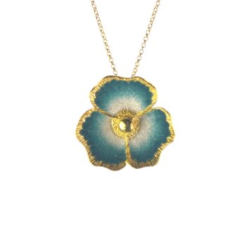 Επιχρυσωμένο 925 μενταγιόν λουλούδι