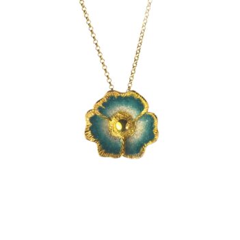 Επιχρυσωμένο 925 μενταγιόν λουλούδι