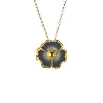 Επιχρυσωμένο 925 μενταγιόν λουλούδι