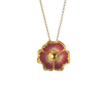 Επιχρυσωμένο 925 μενταγιόν λουλούδι