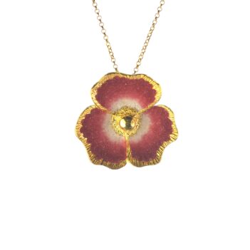 Επιχρυσωμένο 925 μενταγιόν λουλούδι