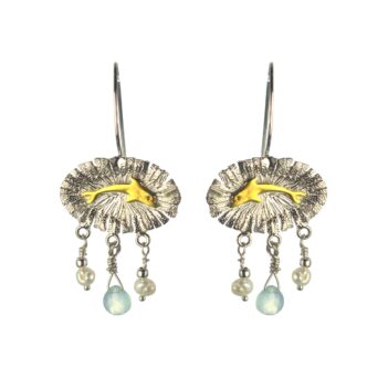 Ασημένια 925 σκουλαρίκια δελφίνι